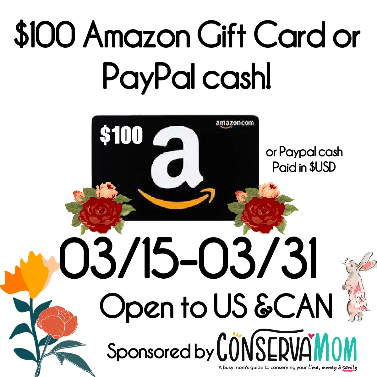 $100 Amazon gift card giveaway