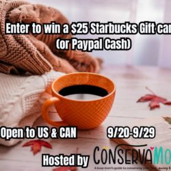 Enter to win a $25 Starbucks Gift card (or Paypal Cash)