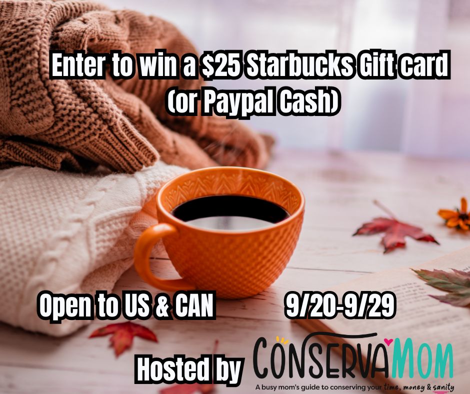 Enter to win a $25 Starbucks Gift card (or Paypal Cash)