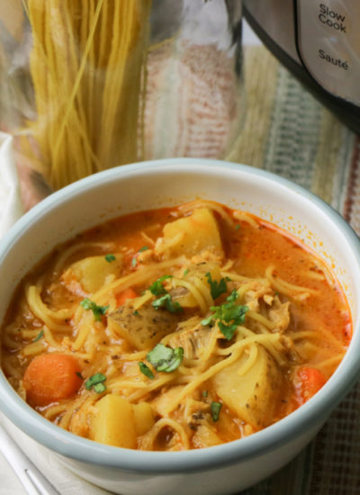 Instant Pot Cuban Chicken Noodle Soup