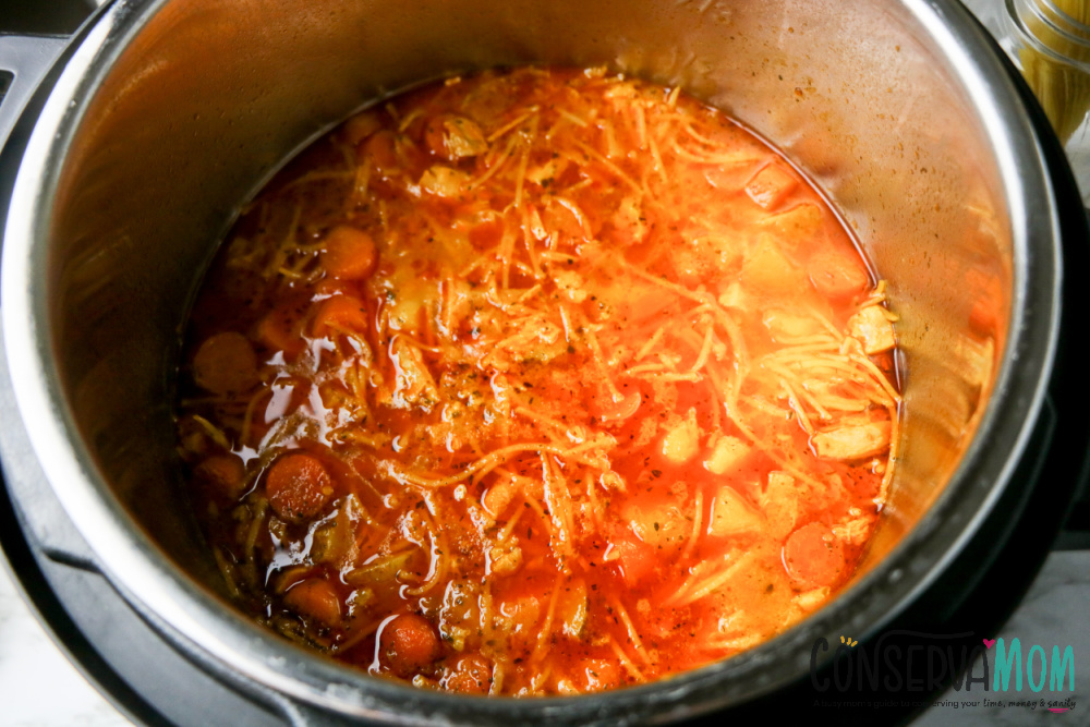 Instant Pot Cuban Chicken Noodle Soup 