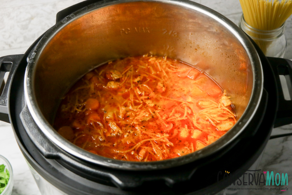 Instant Pot Cuban Chicken Noodle Soup