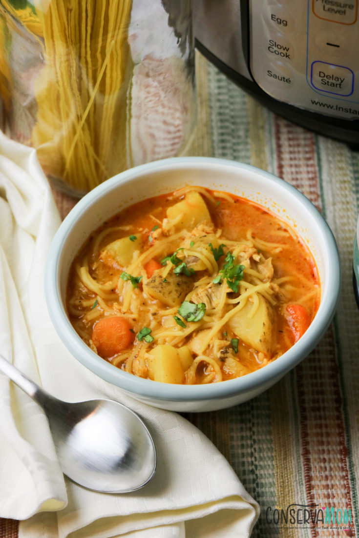 Instant Pot Cuban Chicken Noodle Soup