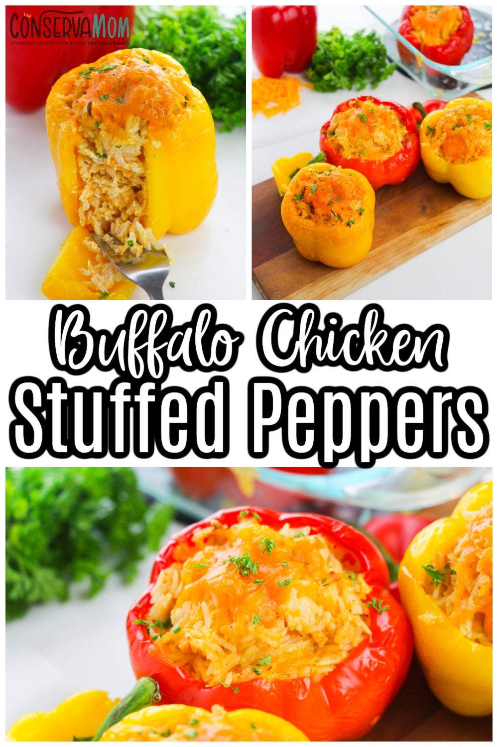 Buffalo Chicken Stuffed Peppers