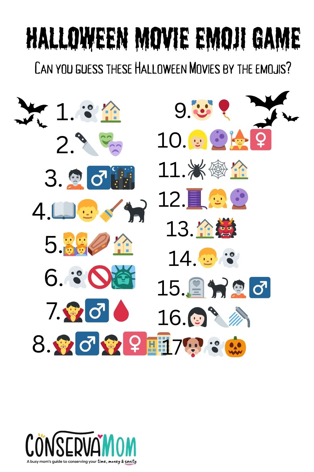 Halloween movie emoji game
