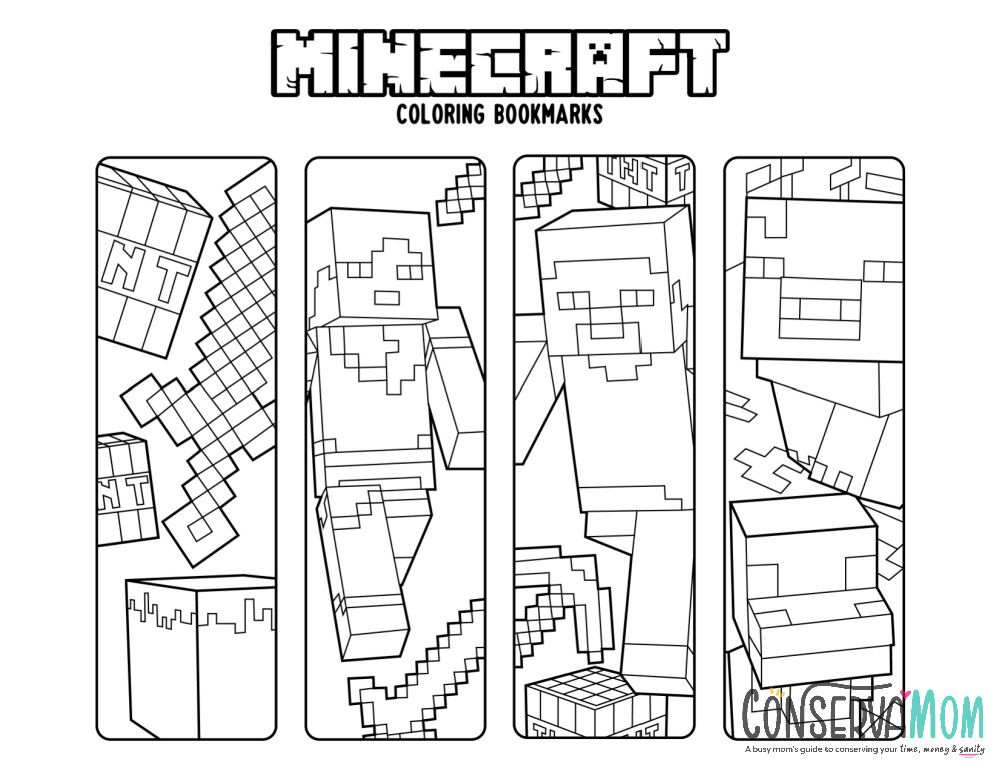 Free Printable Minecraft Bookmarks