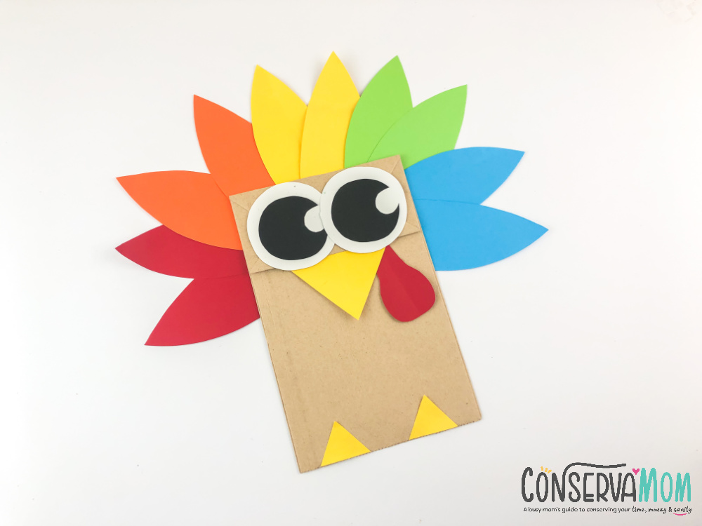 Paper bag turkey craft