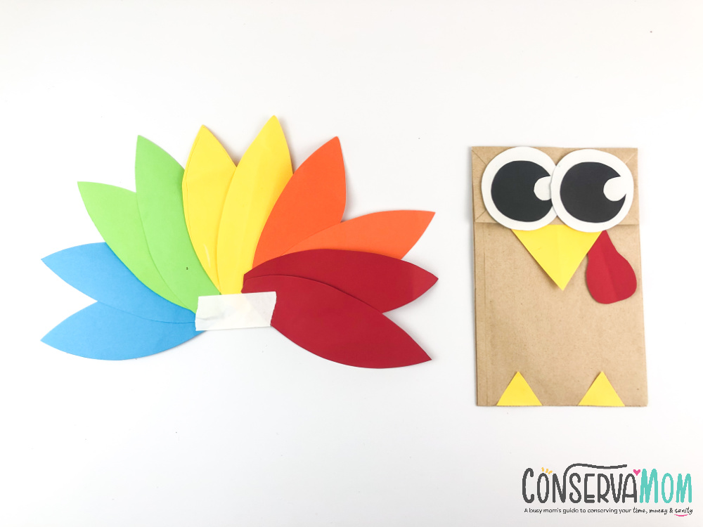 Paper bag turkey craft