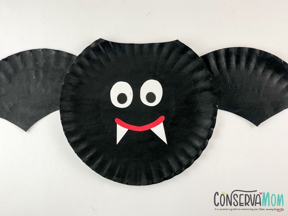 Paper plate Bat craft