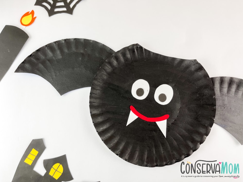 Paper plate Bat craft