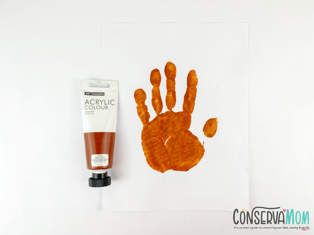 Scarecrow handprint craft