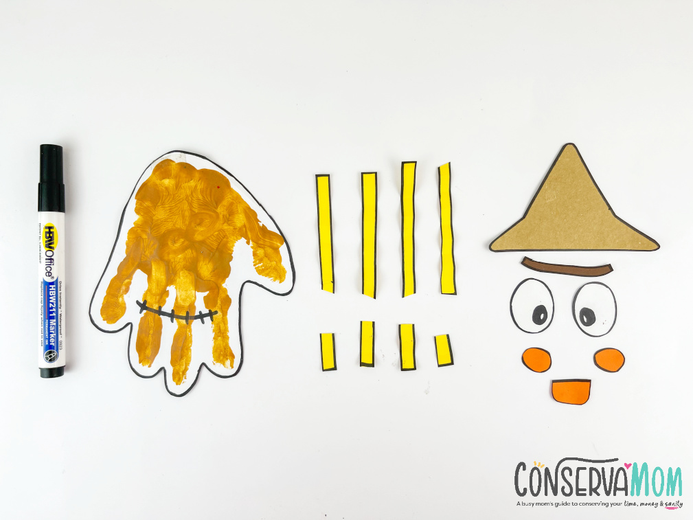Scarecrow handprint craft