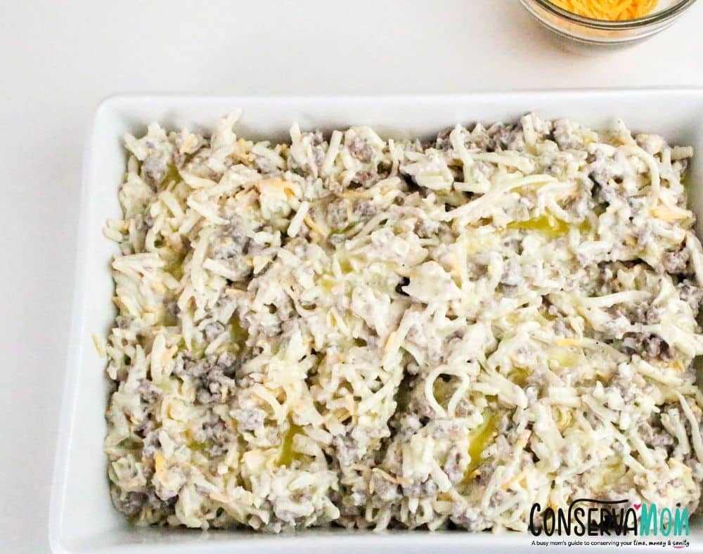 Hamburger hashbrown Casserole 