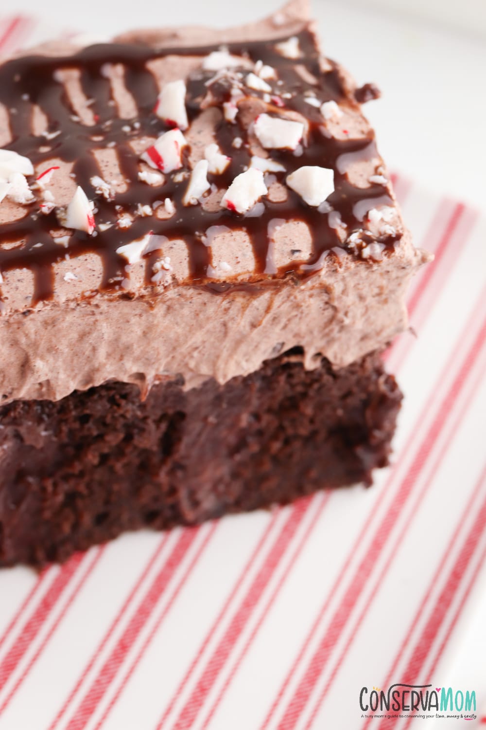 Chocolate Peppermint Poke cake