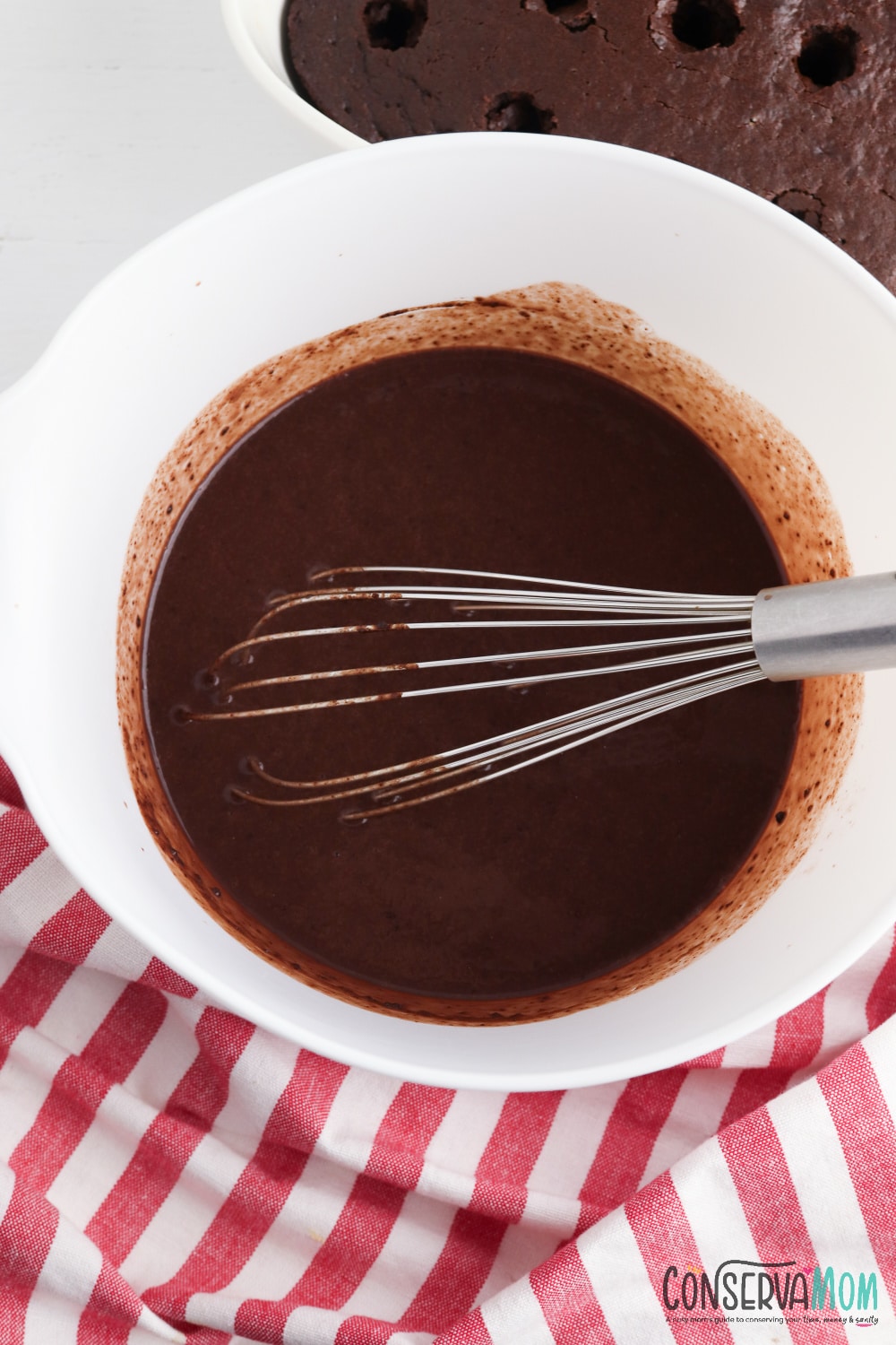 Chocolate Peppermint Poke cake