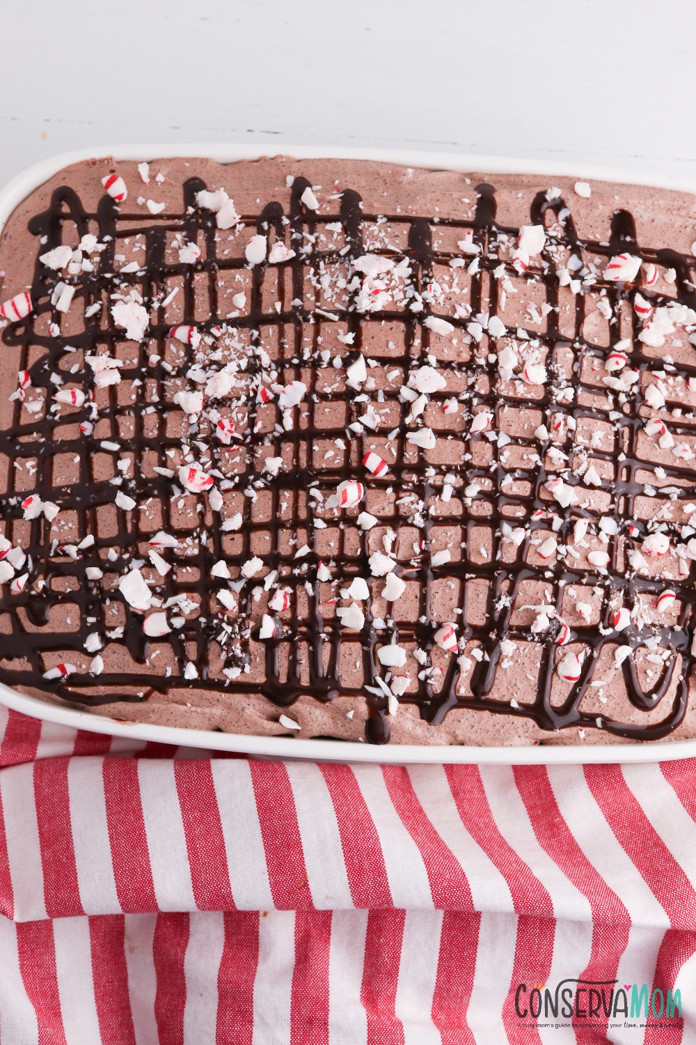 Chocolate Peppermint Poke cake