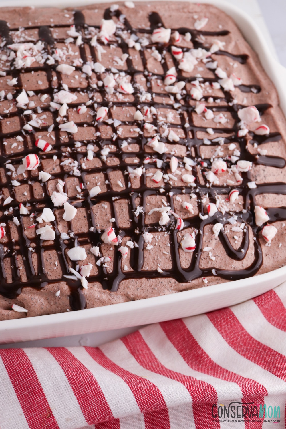 Chocolate Peppermint Poke cake