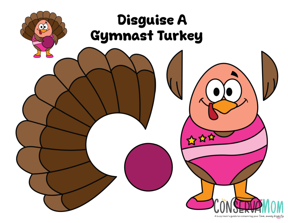 Disguise a gymnast turkey