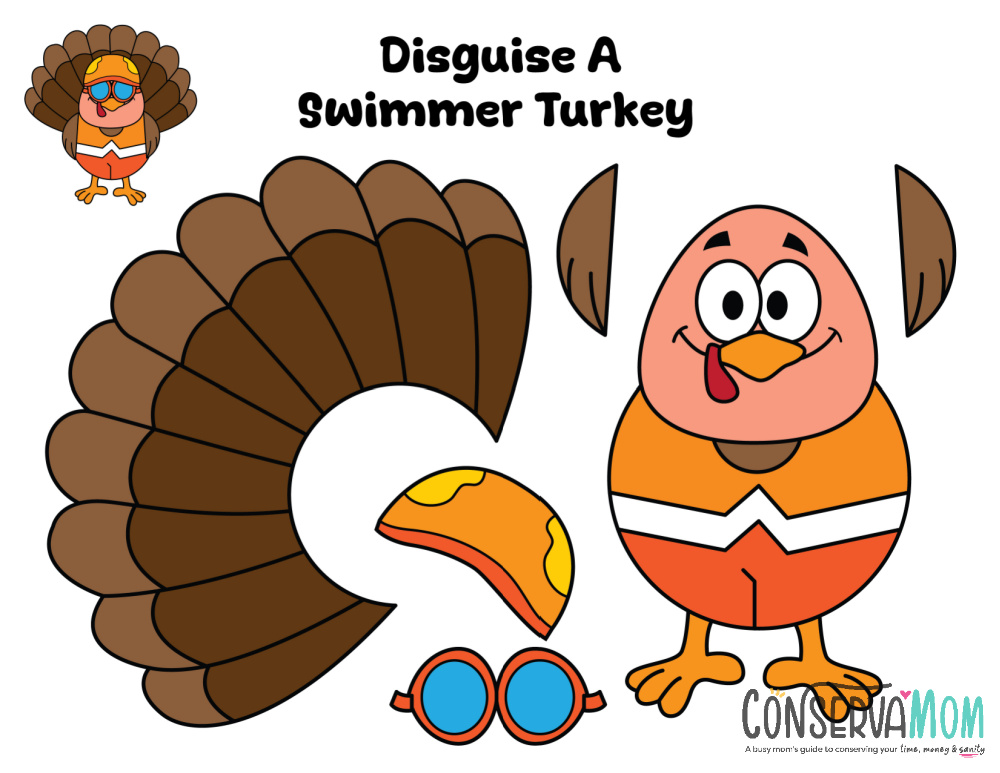 Disguise a swimmer turkey