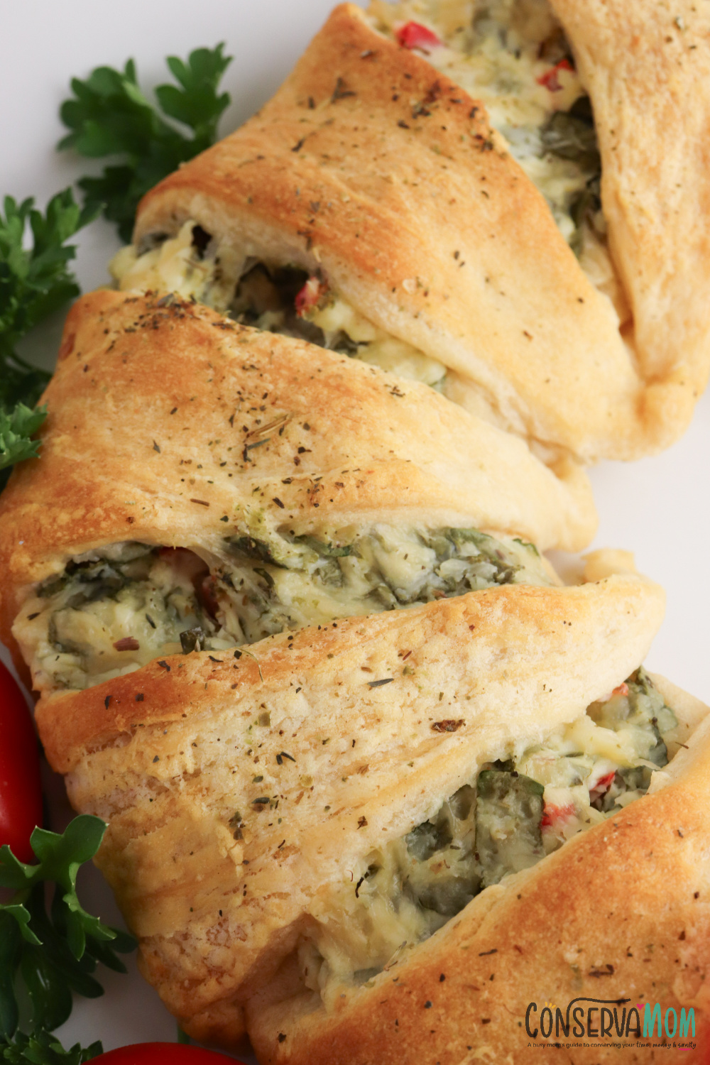 Spinach dip Wreath