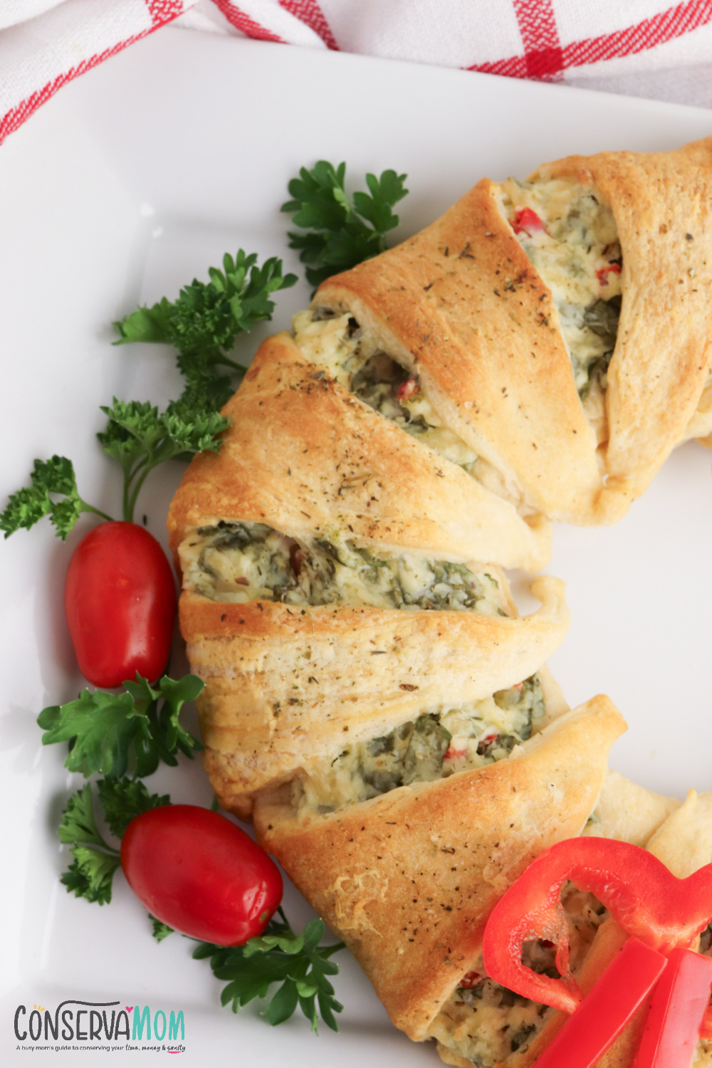 Spinach Dip Wreath recipe