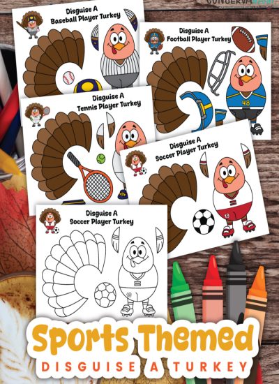 Sports themed disguise a turkey