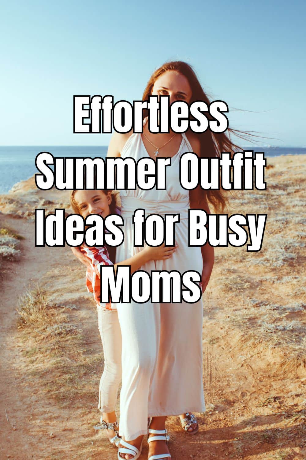A mom in a casual summer outfit